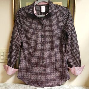 Brooks Brothers Women's Tailored Cotton Button Down Shirt Size 4 Navy